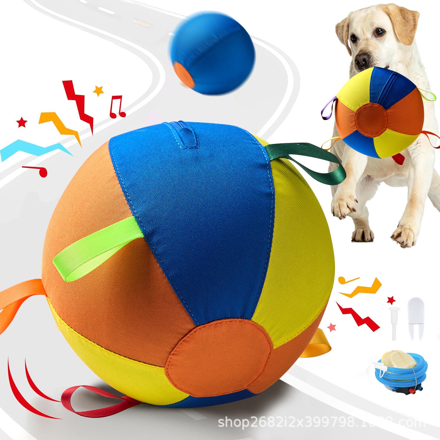 Sheep, horse and dog grazing balls - Durable solid-color polyester inflatable training and exercise toys, pet play balls
