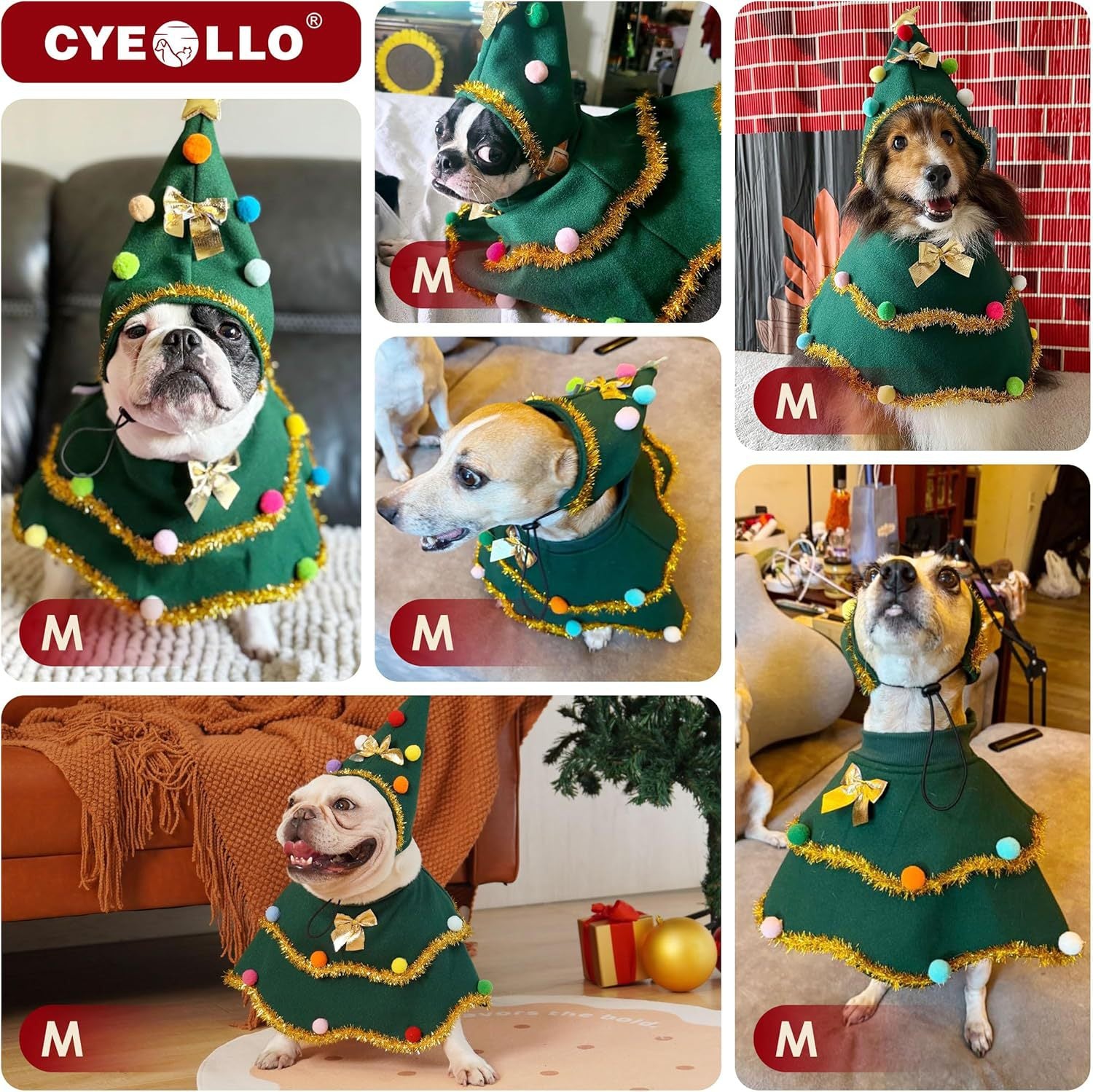 Dog Christmas costumes, puppy Christmas cape costumes, cute cat costumes, Christmas role-playing party