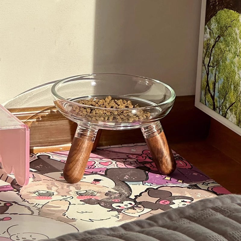 Inherent cat bowl and dog bowl of the same style are not easy to be knocked over. The height-increasing frame protects the cervical vertebrae. Drink the large-mouthed dog bowl with increased height