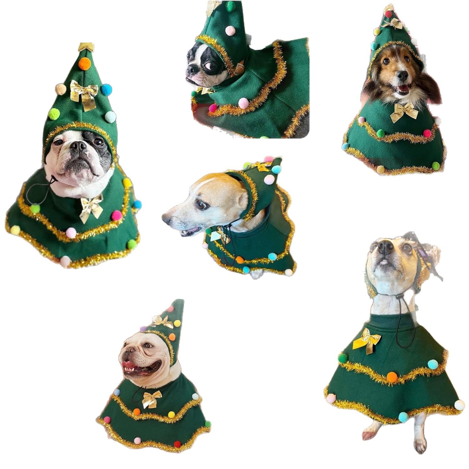 Dog Christmas costumes, puppy Christmas cape costumes, cute cat costumes, Christmas role-playing party