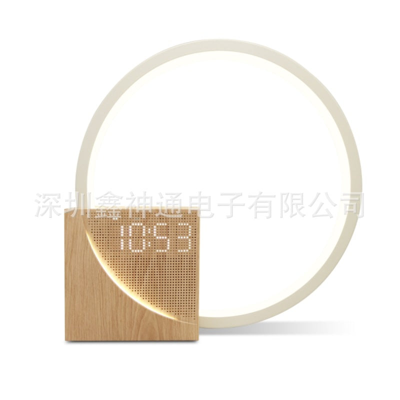 AJ300 White Noise Desk Lamp Alarm Clock, 10W charger, Touch Night light, Wake-up Light, Reading eye-protecting bedside lamp