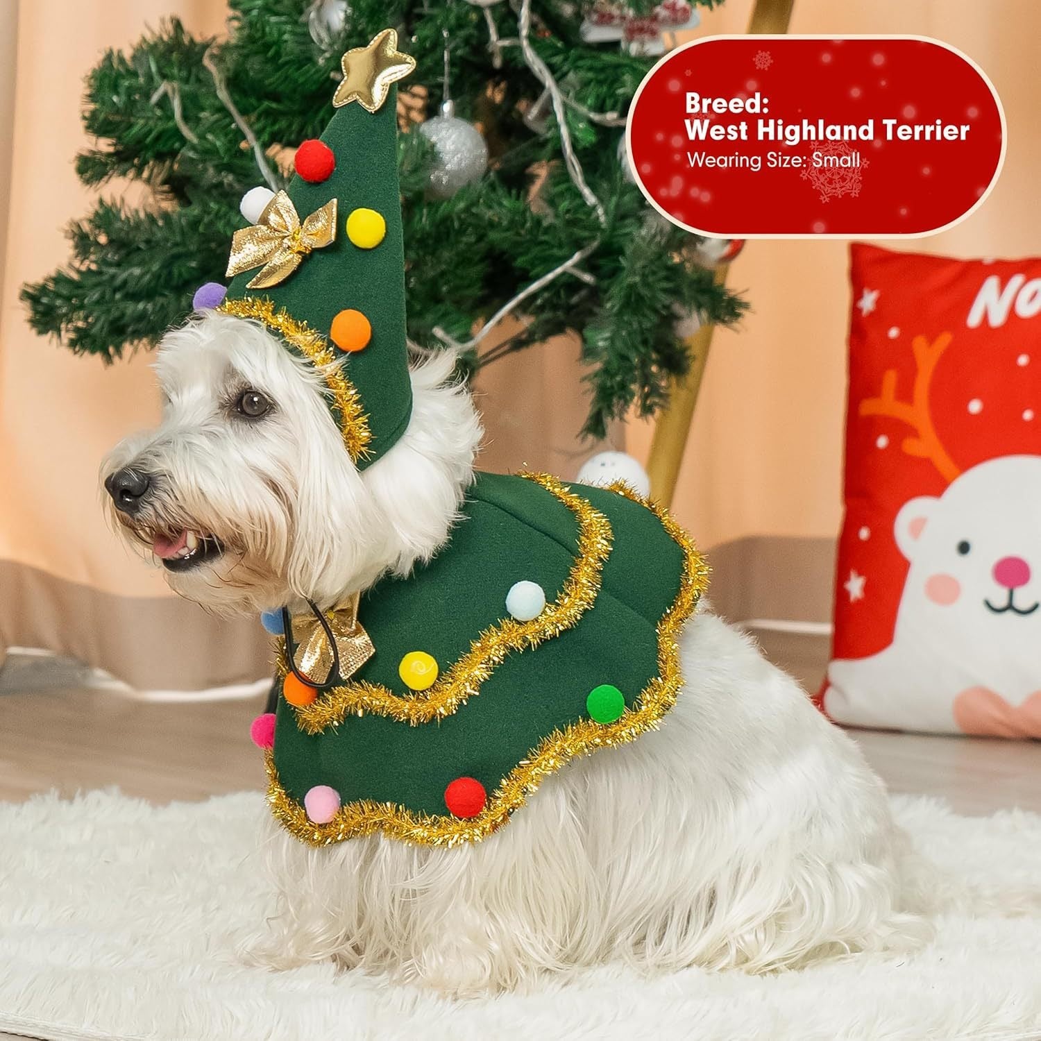 Dog Christmas costumes, puppy Christmas cape costumes, cute cat costumes, Christmas role-playing party
