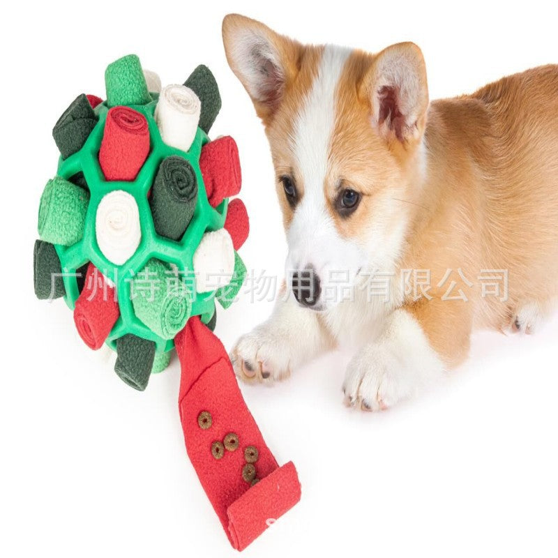 Pet multi-functional sniffing and intelligence, fried balls, dog toys for hiding and leaking food, stress-relieving and energy-consuming training toys